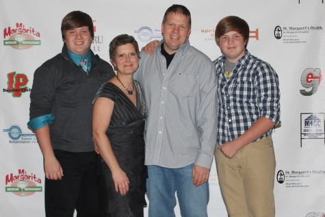 Georgia Stohr and her family attend LaSalle-Peru's Cavalier Choice Awards earlier this year to recognize senior superlative winners. From left: son Ryan, Georgia, husband Jeff, son Jake. 